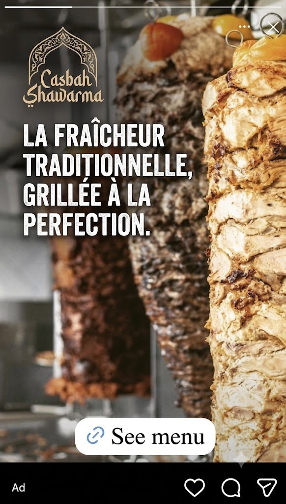 Annonce Story Casbah Shawarma